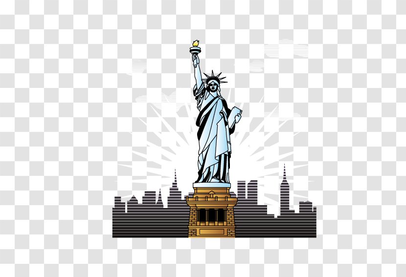 Statue Of Liberty Landmark Cartoon - Scalable Vector Graphics Transparent PNG