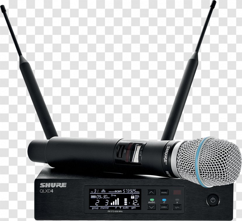 Shure SM58 Wireless Microphone Beta 58A - Electronics Transparent PNG