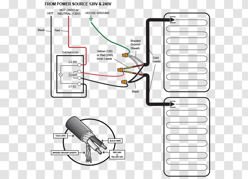 Honeywell TH114 Wiring Diagram Electrical Wires & Cable Thermostat - Programmable - Furnace Transparent PNG