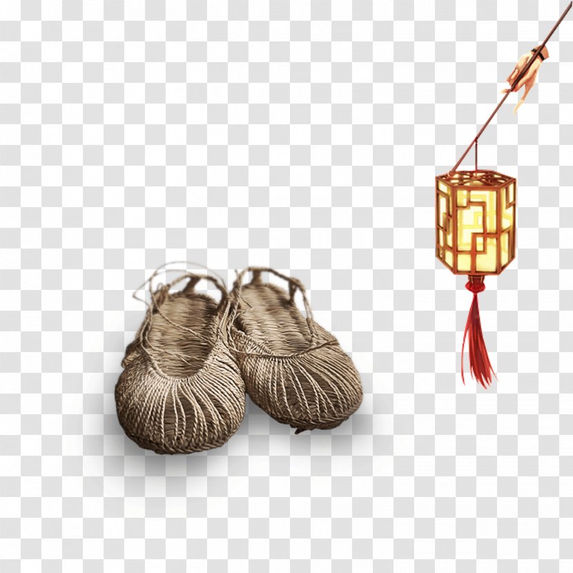 Sandal Jipsin - Xiangxi Glass Lamp And Straw Shoes Do Not Pull The Map Transparent PNG