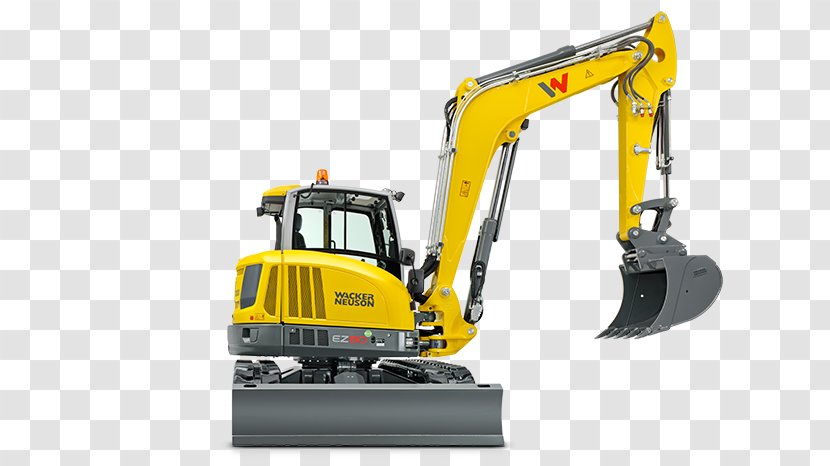 Compact Excavator Wacker Neuson Machine Bagr Na Kolovém Podvozku - Motor Vehicle - Crawler Transparent PNG