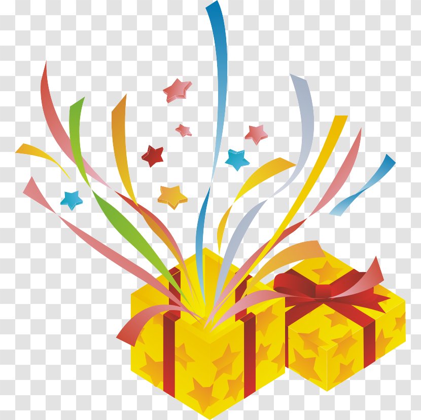 Gift New Year Icon - Flowering Plant - Fireworks Vector Material Transparent PNG