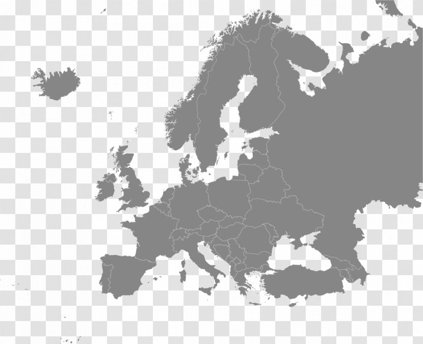 Europe Blank Map Mapa Polityczna - Sky Transparent PNG