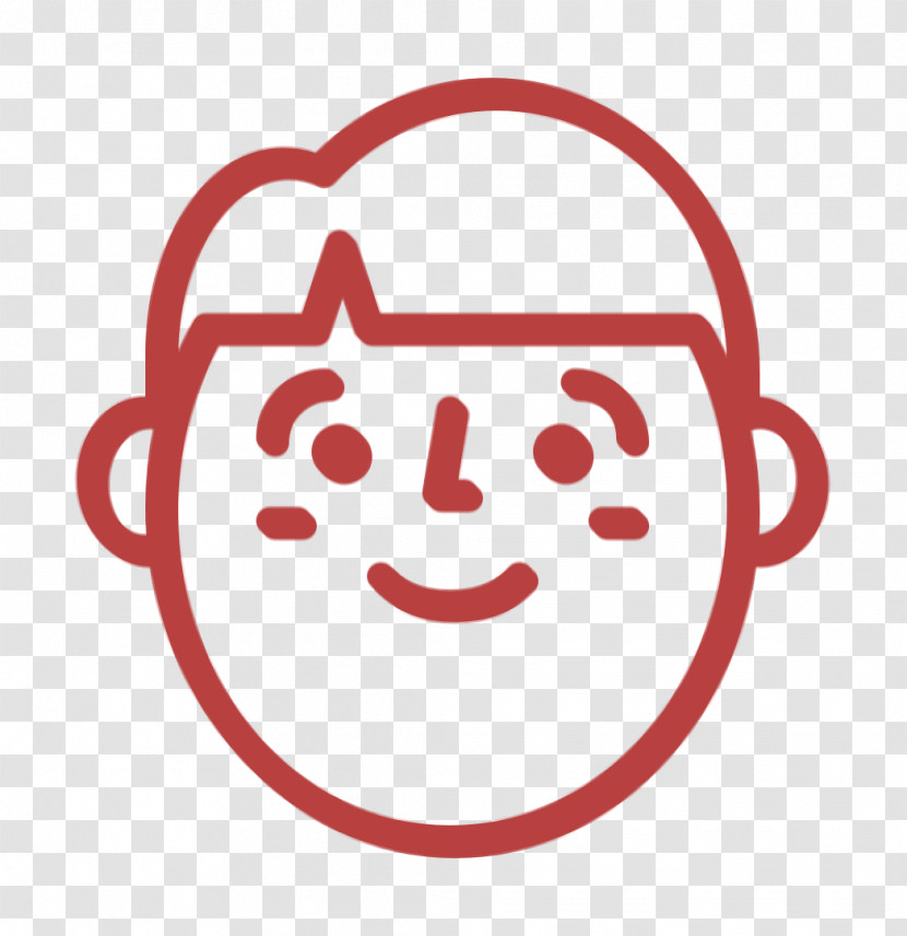 Man Icon Emoji Icon Happy People Outline Icon Transparent PNG