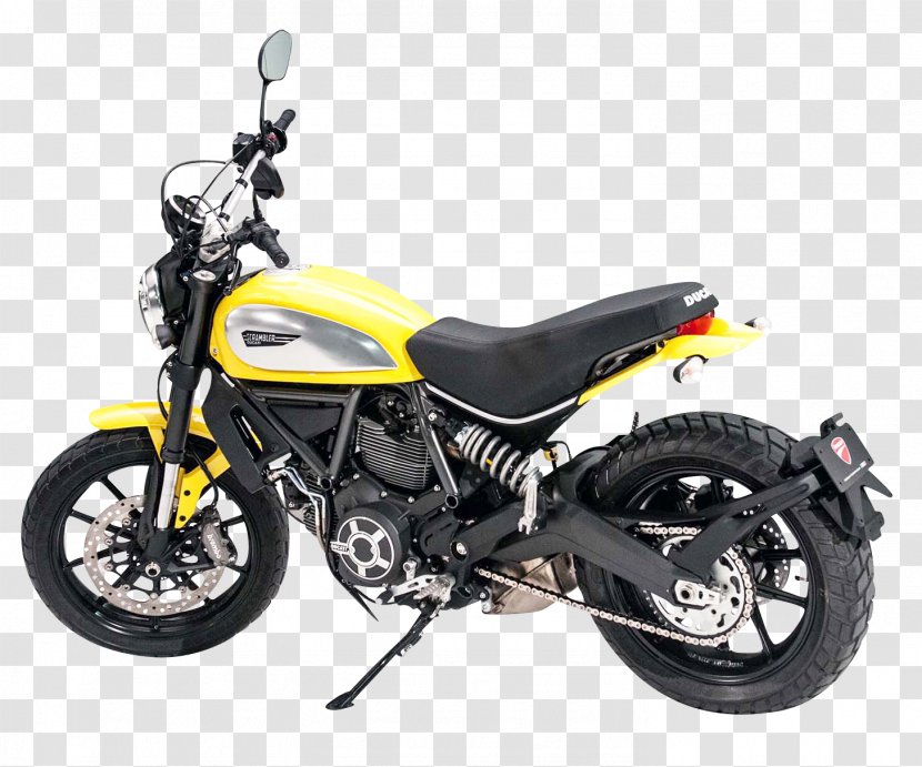 Ducati Scrambler Motorcycle Car Icon - Yellow Bike Transparent PNG