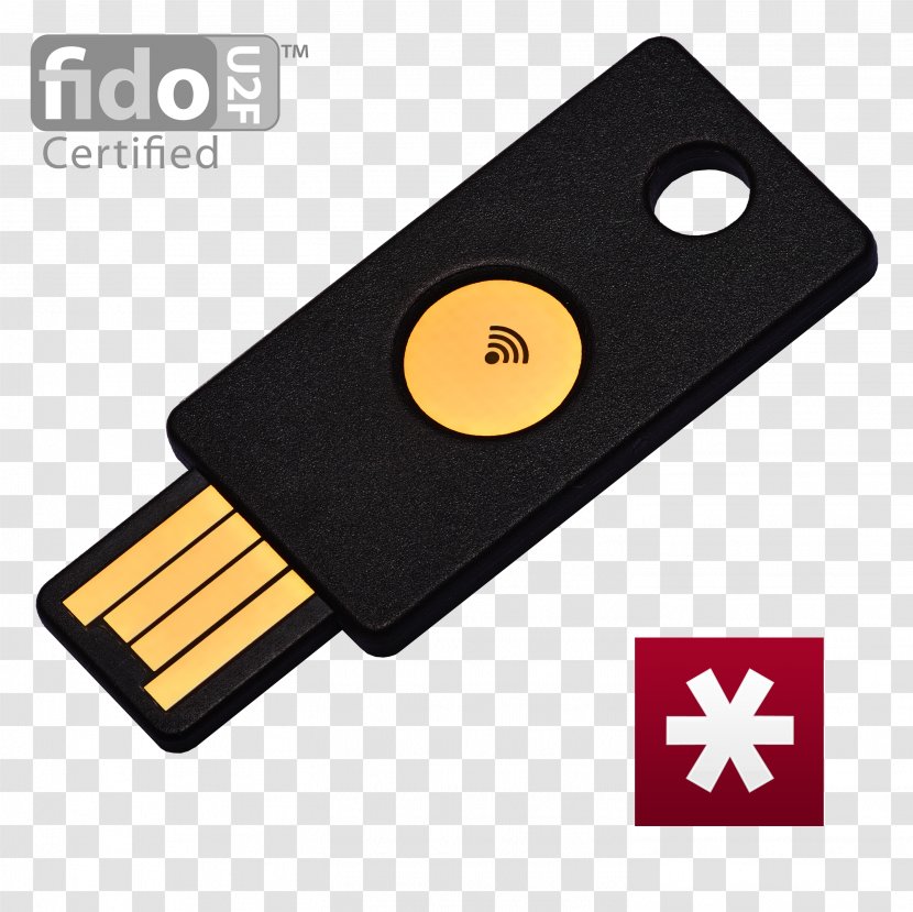 Amazon.com YubiKey Universal 2nd Factor NEO Multi-factor Authentication - Fido Alliance - USB Transparent PNG