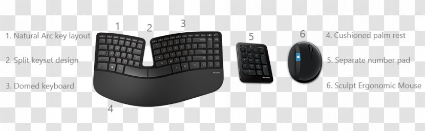 Computer Keyboard Mouse Microsoft Sculpt Ergonomic Desktop For Business USB Transparent PNG