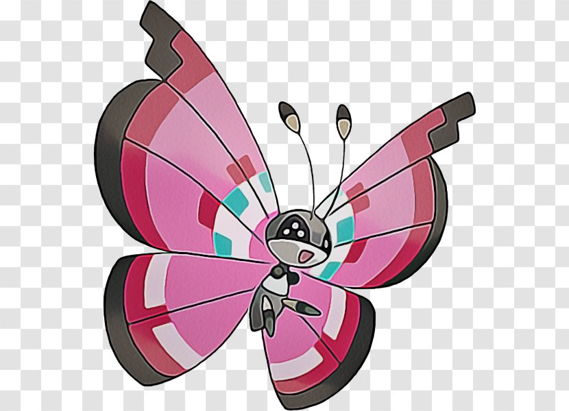 Butterfly Pink Insect Clip Art Cartoon - Membranewinged Pollinator Transparent PNG