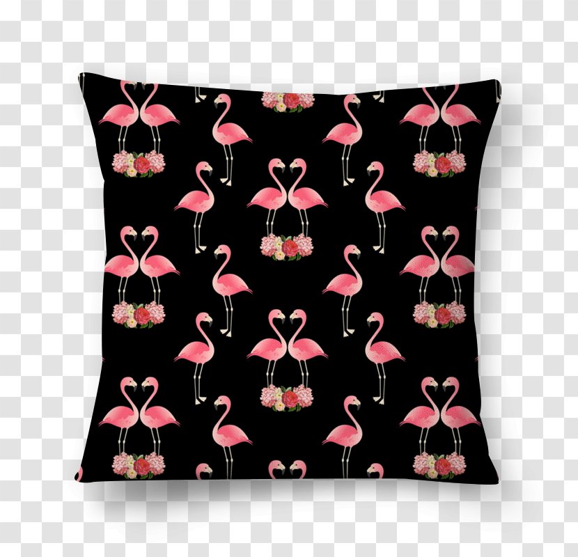 Throw Pillows Bay Kennish Cushion Graffiti - Flamingos Transparent PNG