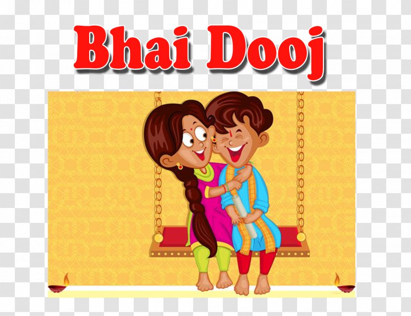Bhai Dooj Raksha Bandhan Festival Dwitiya Happiness - Cartoon - Diwali Transparent PNG