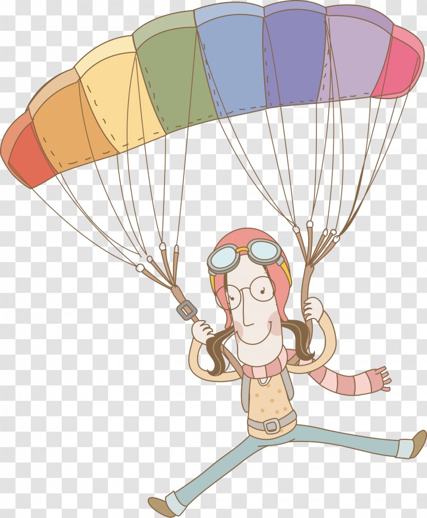 Parachute Cartoon - Fundal - People On The Transparent PNG