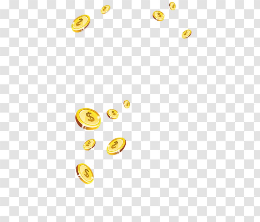 Gold - Flying Coins Transparent PNG