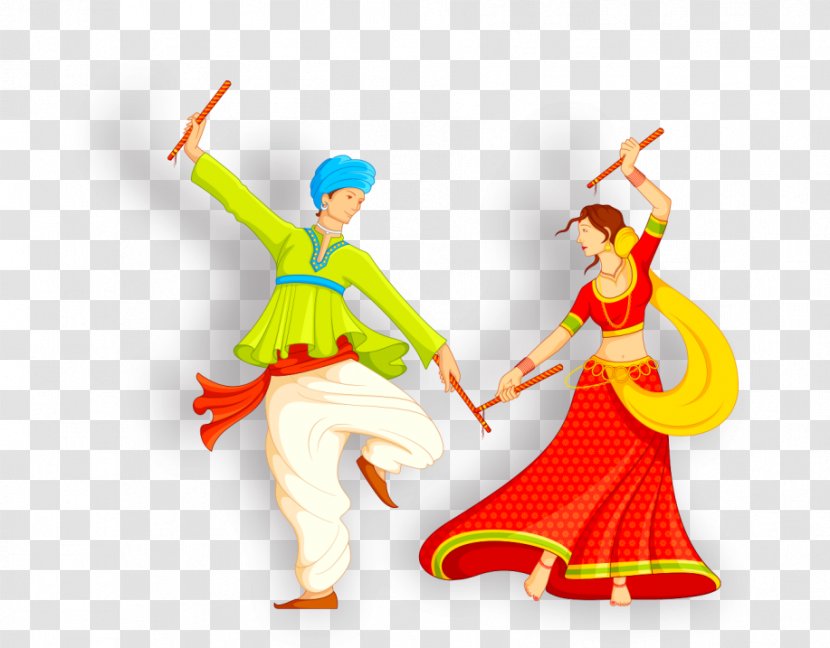 Dandiya Raas Garba Folk Dance - Art - Wedding Invitation Bridegroom Transparent PNG