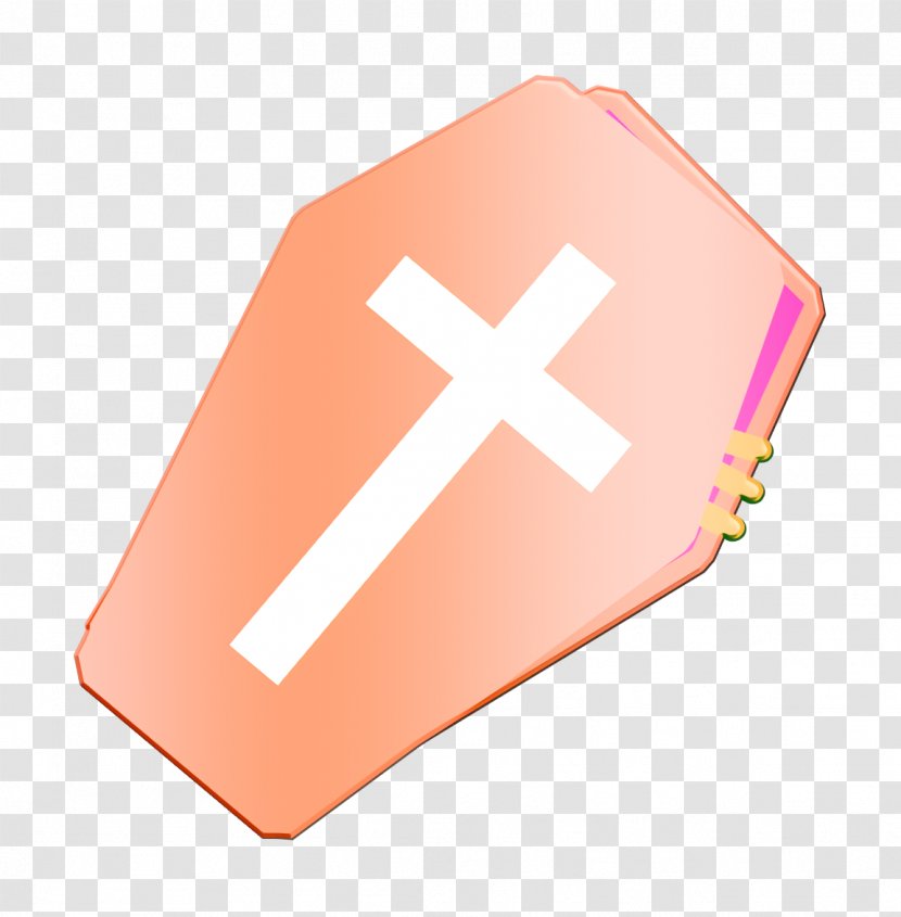 Coffin Icon Halloween Holidays - Orange - Symbol Material Property Transparent PNG