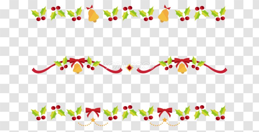 Christmas Day Illustration Clip Art Text Design - Branch - Border Transparent PNG