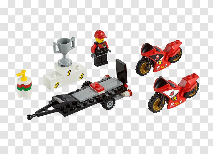 Lego City LEGO 60084 Racing Bike Transporter Car Minifigure - Motorcycle Transparent PNG
