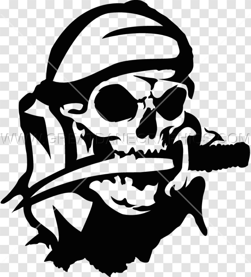 Skull Piracy Clip Art - Gigantopithecus - Pirate Head Transparent PNG