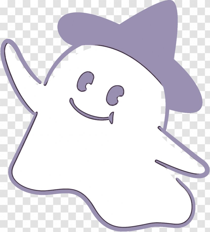 Cartoon Head Purple Violet Line - Smile Transparent PNG