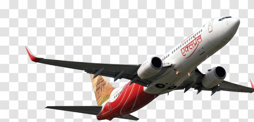 Boeing 737 Next Generation Airline Airbus Air Travel - Aviation - AIR INDIA Transparent PNG