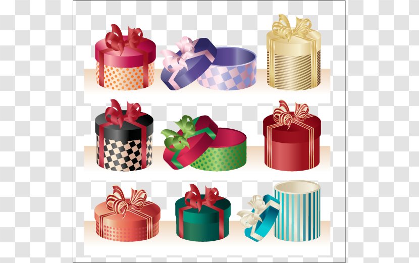 Gift Wrapping Card Clip Art - Plastic - Round Box Transparent PNG