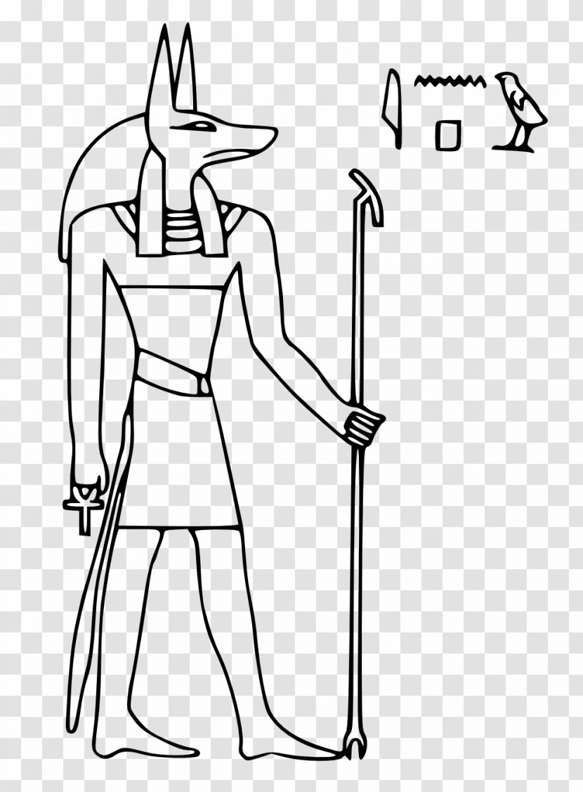 Ancient Egyptian Deities Anubis Coloring Book Transparent PNG
