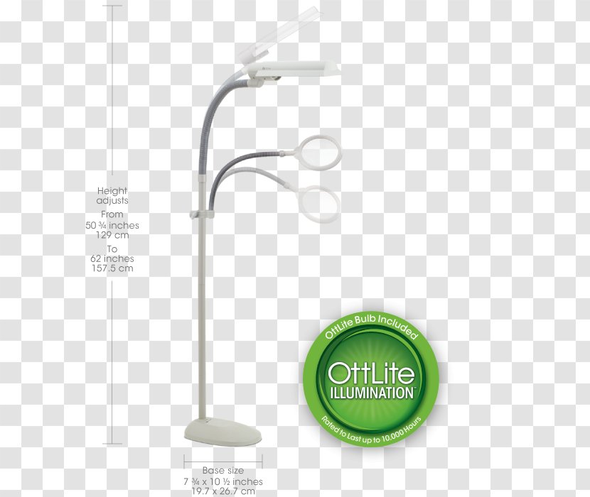 Ott Lite Electric Light Lighting Floor - Lightemitting Diode - Lighted Loupe 10X Transparent PNG