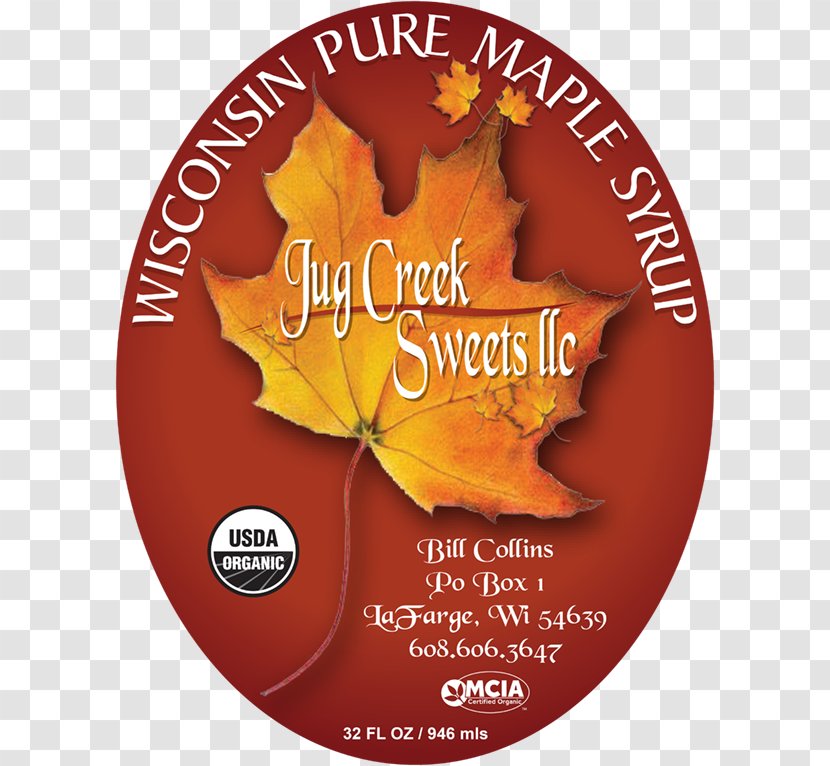 Maple Syrup Label Sugar Bush Jug Creek - Wisconsin Transparent PNG