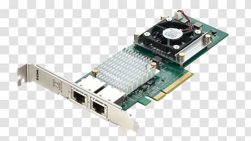 10 Gigabit Ethernet PCI Express Network Cards & Adapters 10GBASE-T - Interface Controller - Ports Transparent PNG