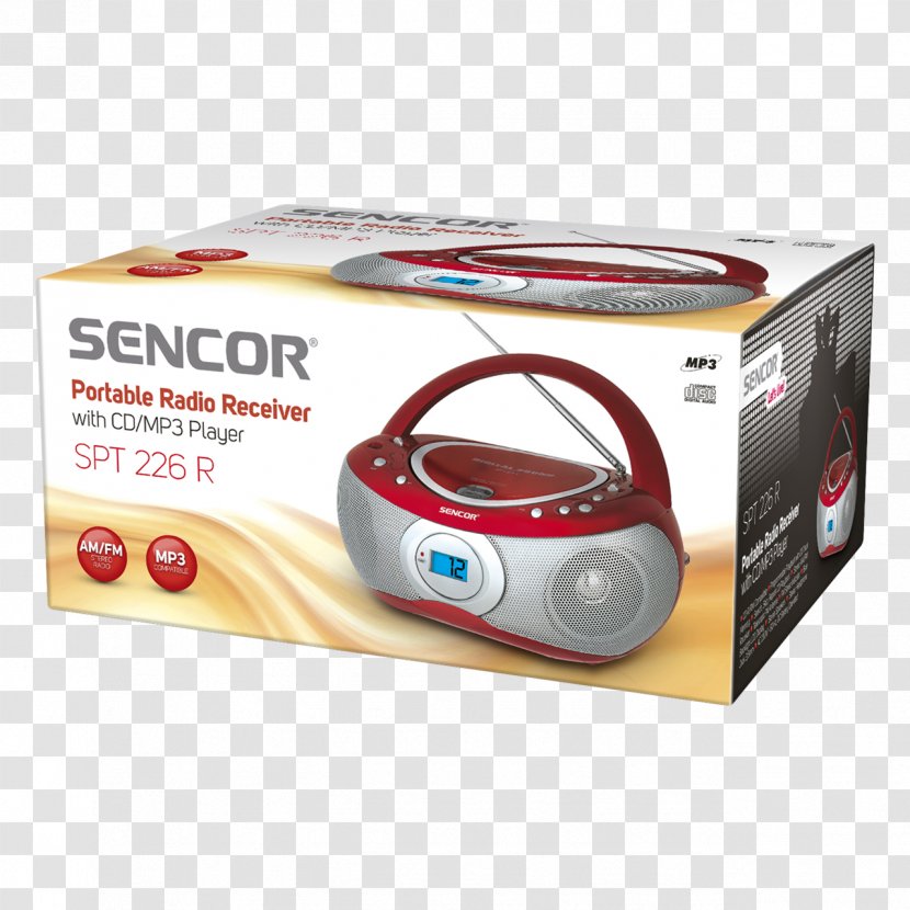 SENCOR SPT 226 R 35039636 Boombox CD/MP3/USB Sencor - Certificate Of Deposit - 227 BAntene Transparent PNG