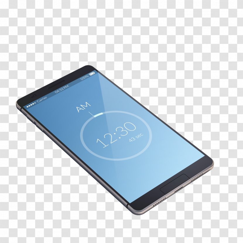 Smartphone Feature Phone Mobile - Brand - Vector Blue Overlooking Transparent PNG