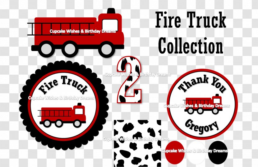 Fire Engine Firefighter Greeting & Note Cards Birthday Truck - Signage Transparent PNG