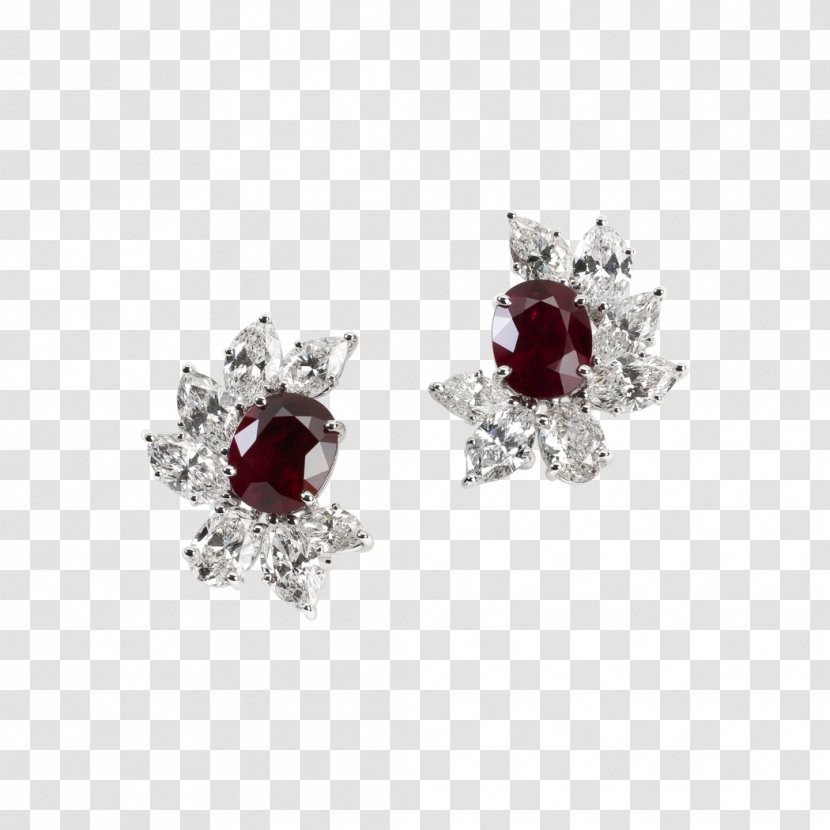 Ruby Earring Body Jewellery Necklace Transparent PNG