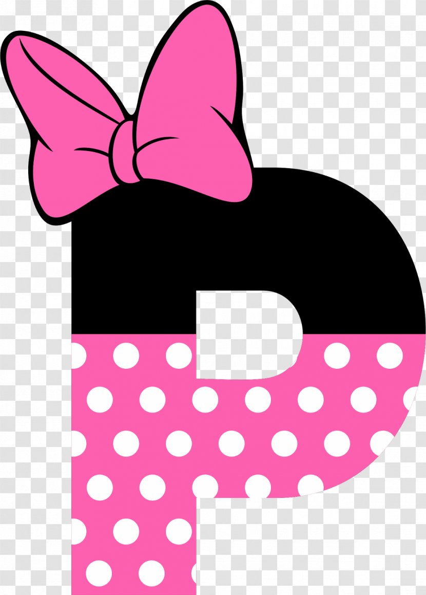 Minnie Mouse Mickey Letter - Pink Transparent PNG