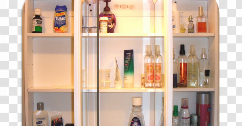 Shelf Bookcase Glass Bottle Professional Organizing - Bathroom Cabinet Transparent PNG