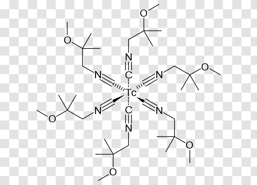 Technetium (99mTc) Sestamibi Radiopharmaceutical Radiopharmacology Technetium-99m - Drawing - Chemical Formula Transparent PNG