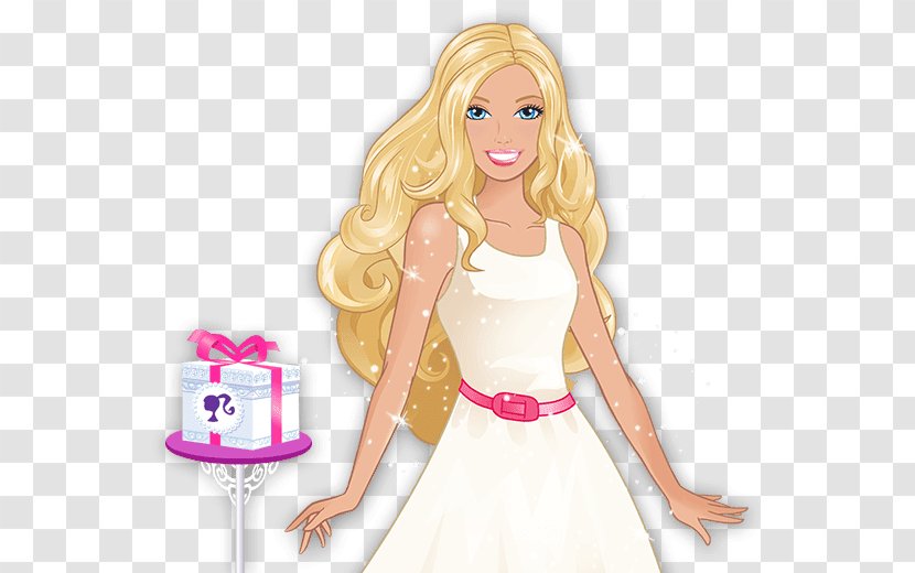 Barbie Blond Brown Hair Cartoon Character - Silhouette Transparent PNG