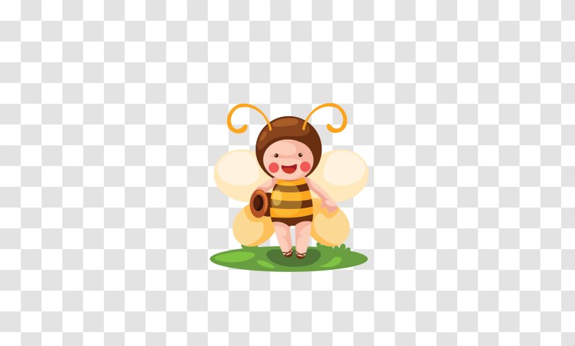 Cartoon Fundal - Food - Bee Transparent PNG