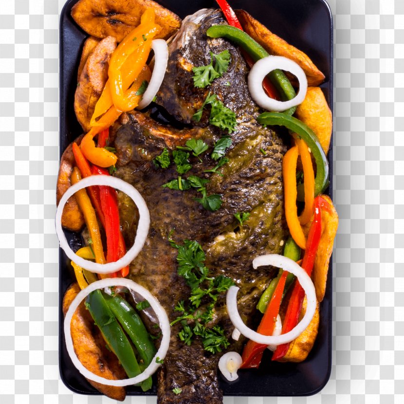 Vegetarian Cuisine Efo Riro Jolloff Etcetera Fried Fish Ogbono Soup - Animal Source Foods - Meat Transparent PNG