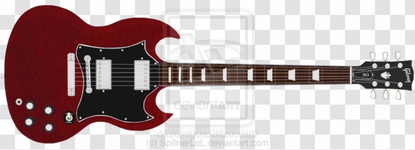 Gibson SG Electric Guitar Brands, Inc. Les Paul - Angus Young - Drawing Transparent PNG