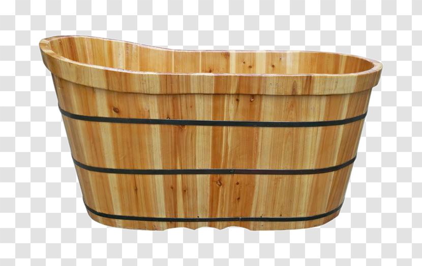 Barrel Wood Bathtub Bathing Material - Antique Large Wooden Bucket Transparent PNG