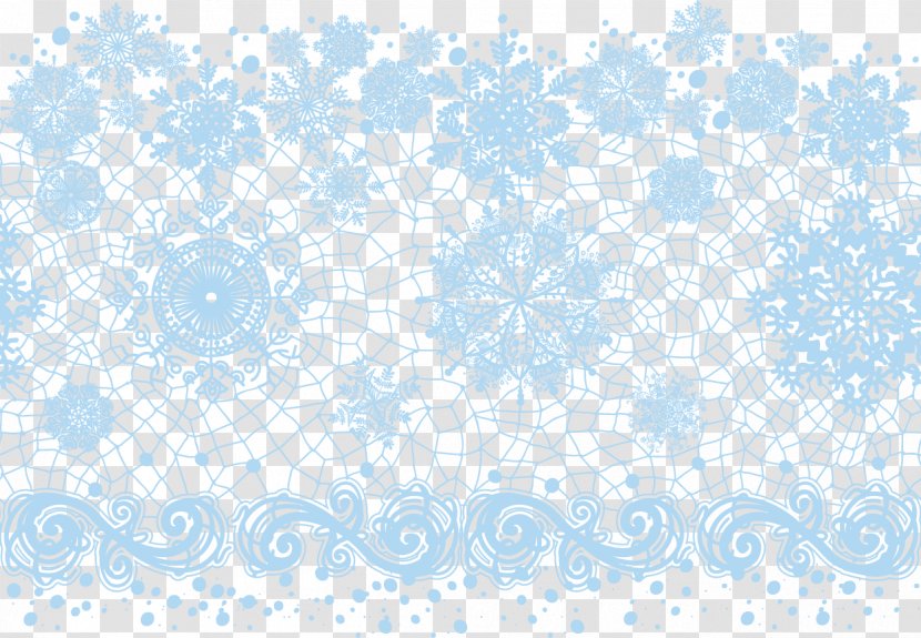 Blue Textile Sky Pattern - Cartoon - Vector Transparent Lace Band Transparent PNG