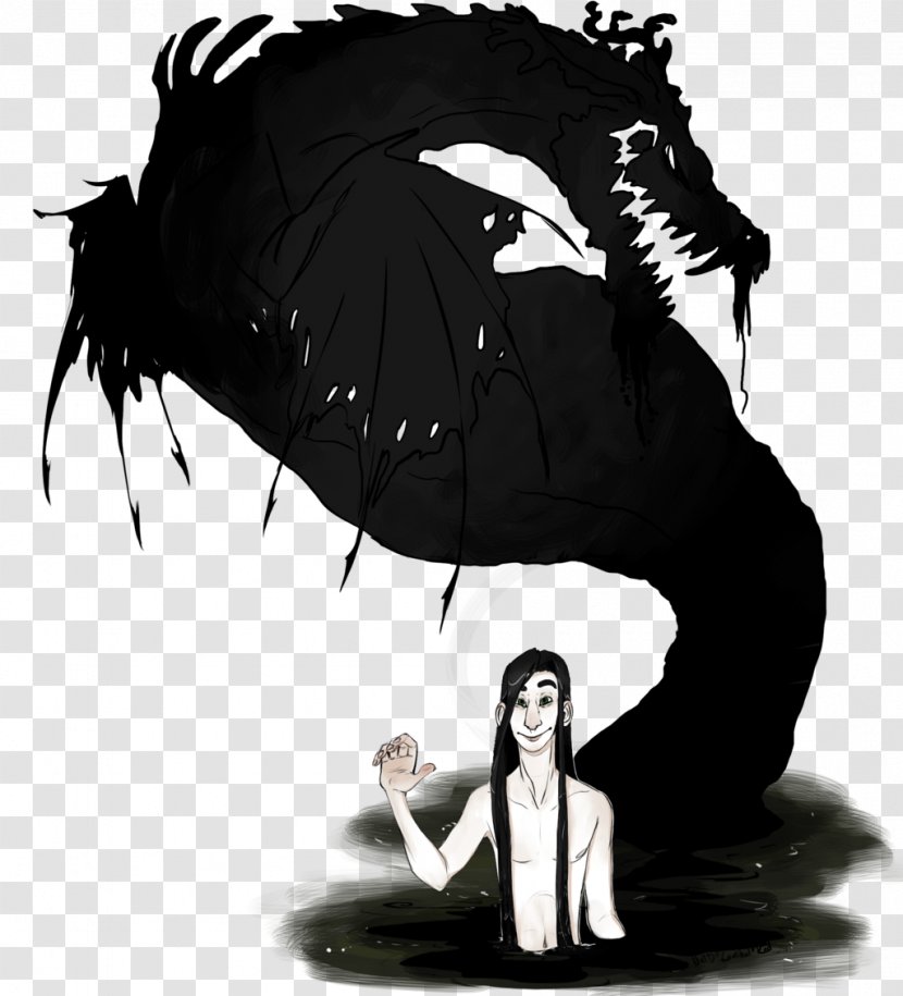 Legendary Creature Black White Silhouette Supernatural - Monochrome Transparent PNG