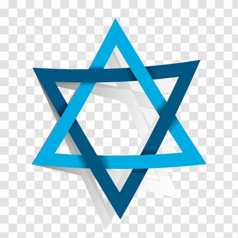 Star Of David Judaism Jewish People Clip Art - Blue Transparent PNG