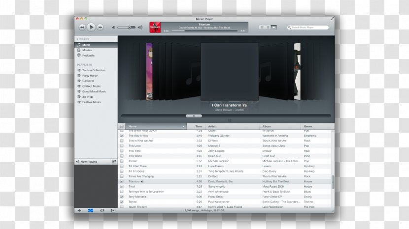 ITunes Macintosh Apple User Interface Portable Media Player - Frame Transparent PNG