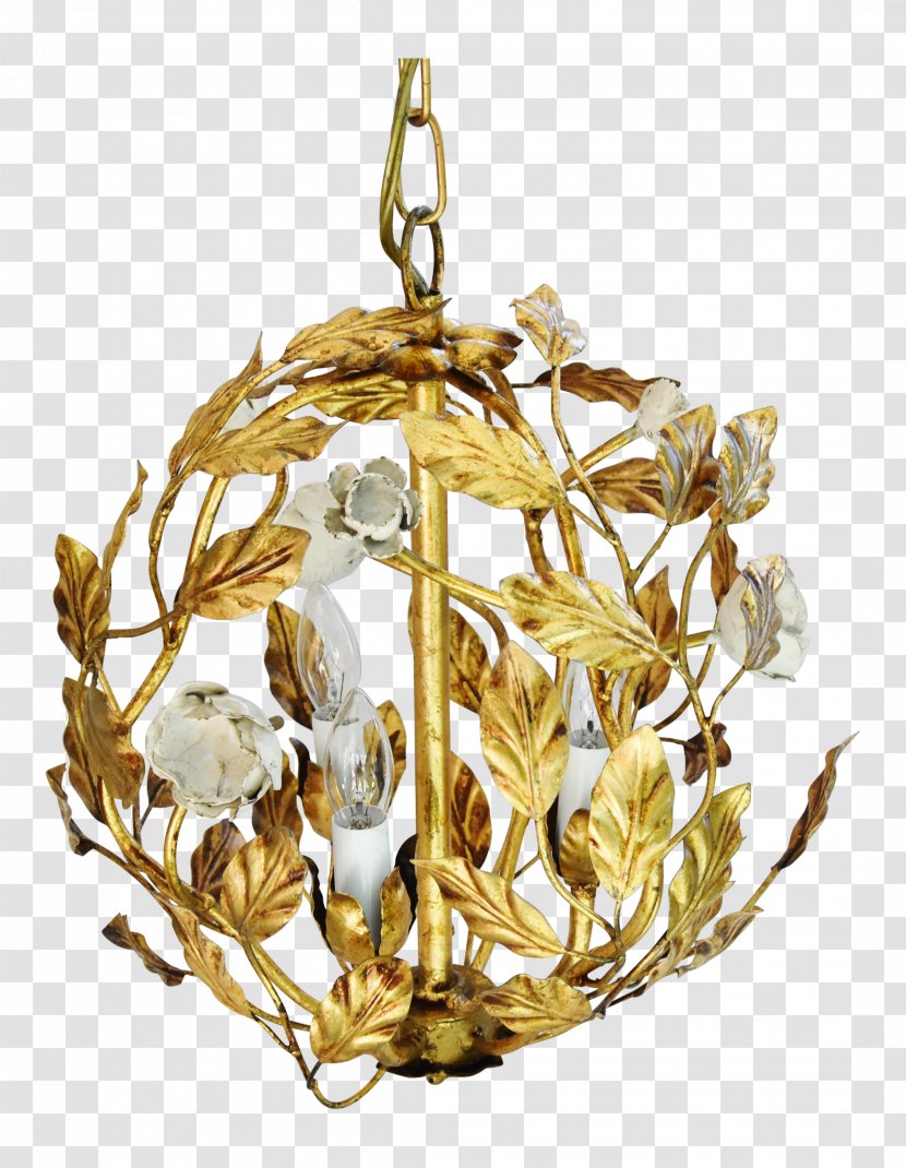 Chandelier Gold Christmas Ornament Ceiling - Italy Transparent PNG