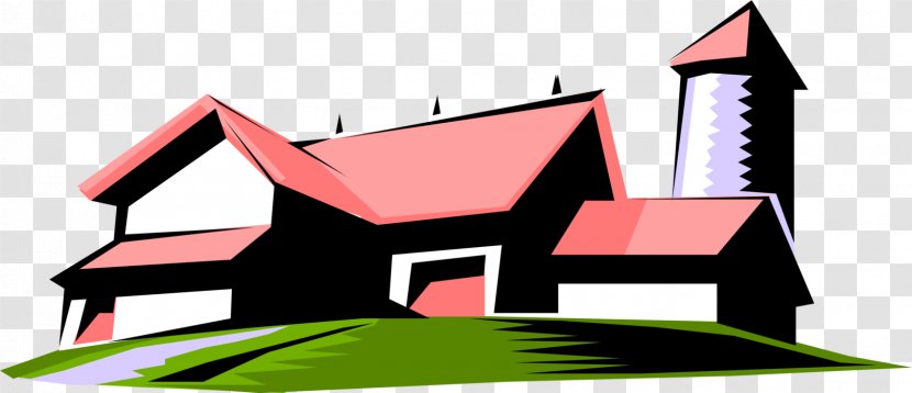 Clip Art Illustration Vector Graphics Euclidean - Farmhouse - Building Dwelling House Transparent PNG
