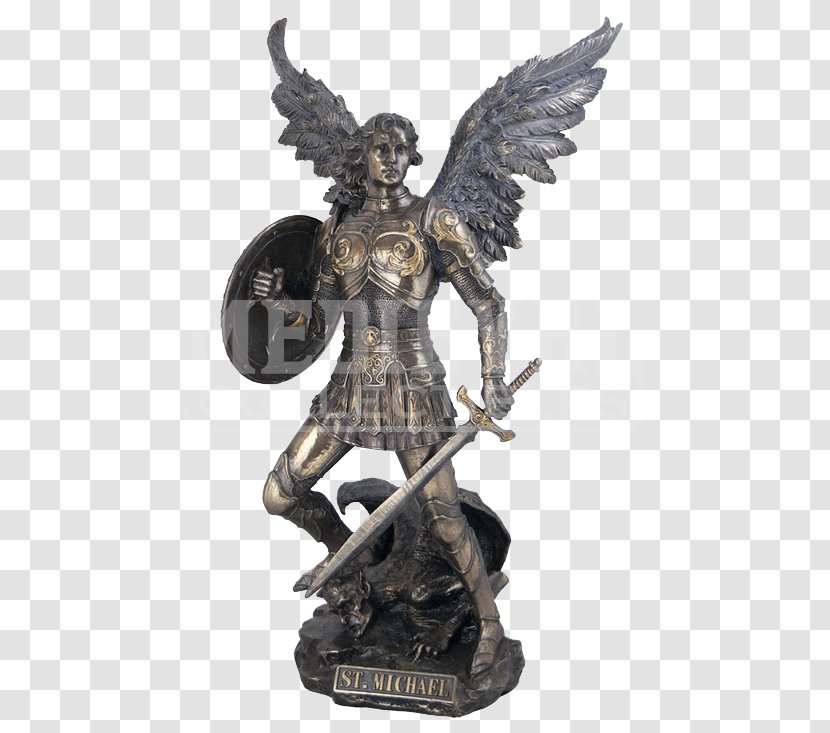 Michael Statue Bronze Sculpture Archangel - Metal - Saint Transparent PNG