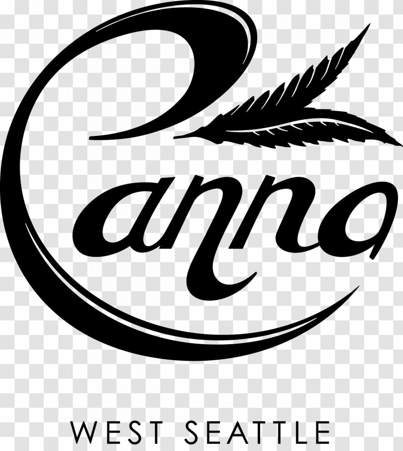 Canna West Seattle Logo Medical Cannabis Retail - Black And White Transparent PNG