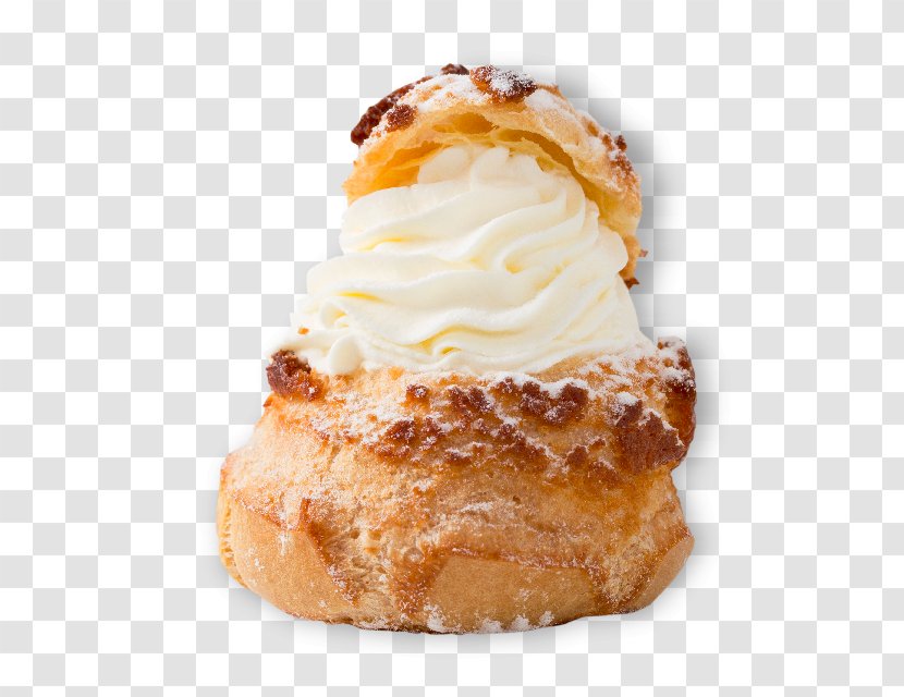 Ice Cream Profiterole Danish Pastry Choux - Frying Transparent PNG