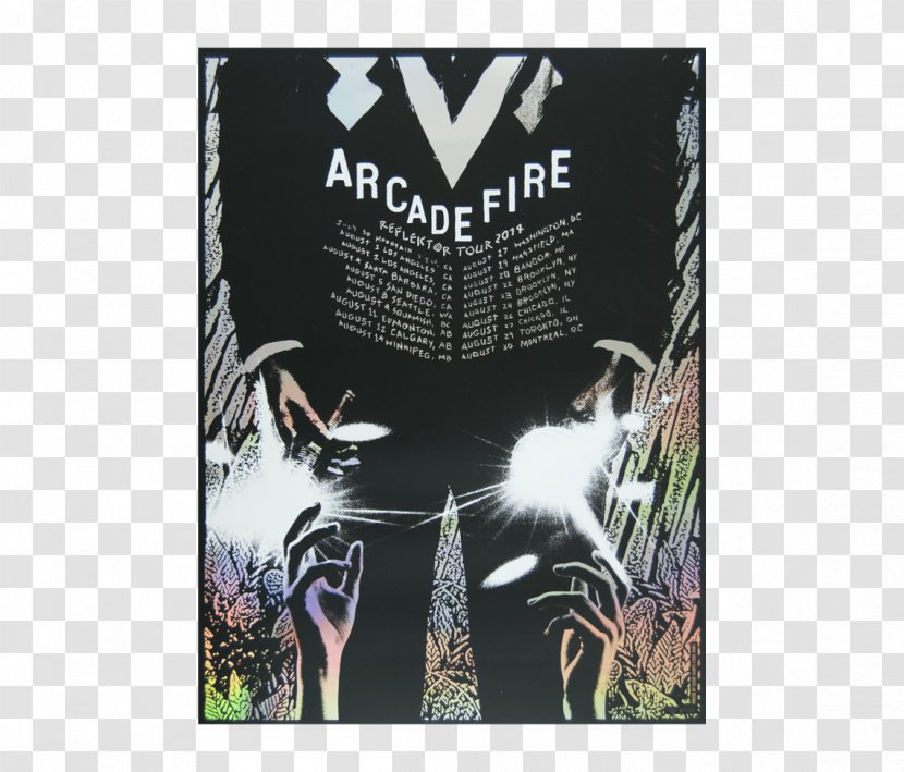 Reflektor Arcade Fire Poster Concert Osheaga Festival - Watercolor - Summer Posters Transparent PNG